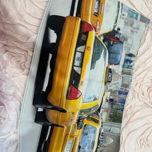 Yellow Taxi Print Mini Skirt